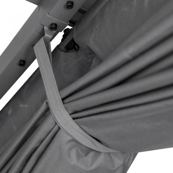 Garten Pergola Pavillon Terrassendach mit einstellbarem Stoffdach - Irda III 4x4m Grindi - 6