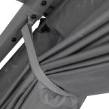 Garten Pergola Pavillon Terrassendach mit einstellbarem Stoffdach - Irda III 4x4m Grindi - 6