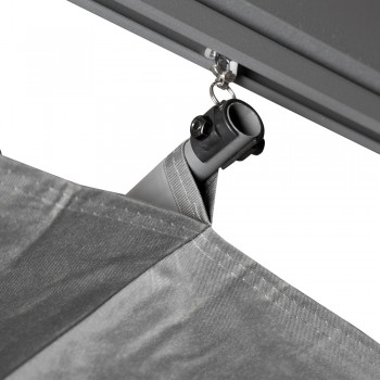 Garten Pergola Pavillon Terrassendach mit einstellbarem Stoffdach - Irda III 4x4m Grindi - 7