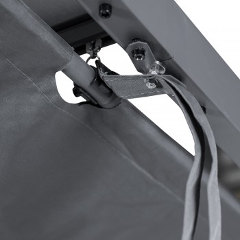 Garten Pergola Pavillon Terrassendach mit einstellbarem Stoffdach - Irda III 4x4m Grindi - 9