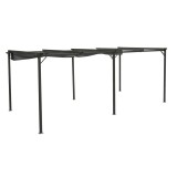 Garten Pergola Pavillon Terrassendach mit einstellbarem Stoffdach - Irda IV 3x6m Grindi - 2