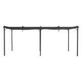 Garten Pergola Pavillon Terrassendach mit einstellbarem Stoffdach - Irda IV 3x6m Grindi - 3