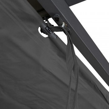 Garten Pergola Pavillon Terrassendach mit einstellbarem Stoffdach - Irda IV 3x6m Grindi - 6