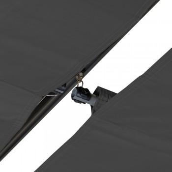 Garten Pergola Pavillon Terrassendach mit einstellbarem Stoffdach - Irda IV 3x6m Grindi - 9