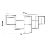 Wandregal Schweberegal Bücherregal - FTS 2, 159x66x18 cm Domax Home - 7