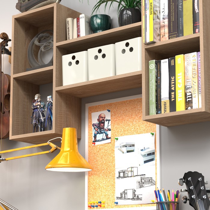 Wandregal Schweberegal Bücherregal - FTS 1, 102x60x18 cm Domax Home - 7