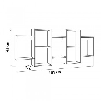 Wandregal Schweberegal Bücherregal - FTS 3, 161x65x18 cm Domax Home - 14