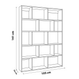 Wandregal Schweberegal Bücherregal - FTS 4, 105x141x18 cm Domax Home - 14