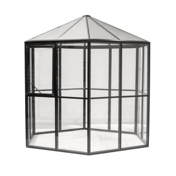 Gewächshaus Gartenhaus Treibhaus Polycarbonat - Salvia I - 240x240, schwarz GRINDI IN THE GARDEN - 2