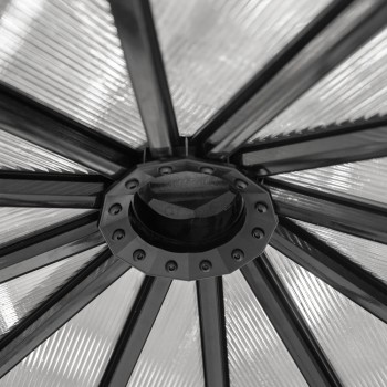 Gewächshaus Gartenhaus Treibhaus Polycarbonat - Salvia I - 240x240, schwarz GRINDI IN THE GARDEN - 7