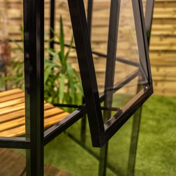 Gewächshaus Gartenhaus Treibhaus Polycarbonat - Salvia I - 240x240, schwarz GRINDI IN THE GARDEN - 4