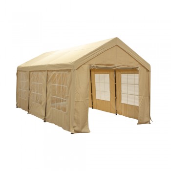 Gartenpavillon Partyzelt Festzelt PE 3x6m beige - GNO I GRINDI IN THE GARDEN - 1