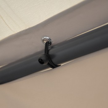 Gartenpavillon Partyzelt Festzelt PE 3x6m beige - GNO I GRINDI IN THE GARDEN - 7