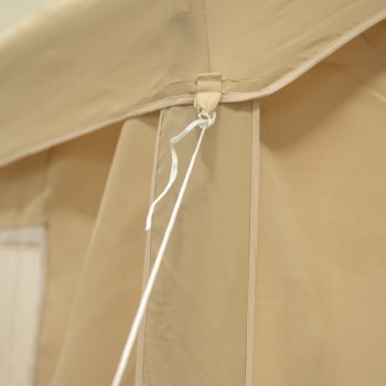 Gartenpavillon Partyzelt Festzelt PE 3x6m beige - GNO I GRINDI IN THE GARDEN - 10