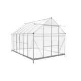 Gewächshaus Gartenhaus Treibhaus Alu Polycarbonat - Verbena I, weiß - 3,7x2,4m GRINDI IN THE GARDEN - 1 Gewächshaus Gartenhaus Treibhaus Alu Polycarbonat - Verbena I, weiß - 3,7x2,4m GRINDI IN THE GARDEN - 1