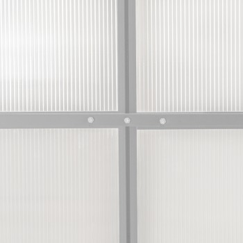 Gewächshaus Gartenhaus Treibhaus Alu Polycarbonat - Verbena I, weiß - 3,7x2,4m GRINDI IN THE GARDEN - 13