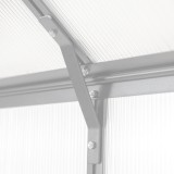 Gewächshaus Gartenhaus Treibhaus Alu Polycarbonat - Verbena I, weiß - 3,7x2,4m GRINDI IN THE GARDEN - 7 Gewächshaus Gartenhaus Treibhaus Alu Polycarbonat - Verbena I, weiß - 3,7x2,4m GRINDI IN THE GARDEN - 7