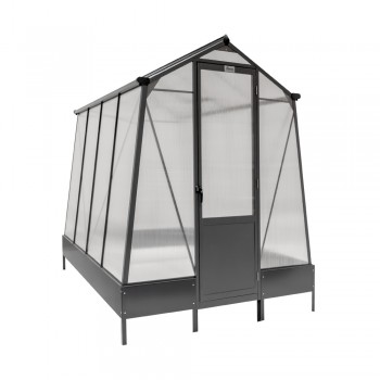 Gewächshaus Gartenhaus Treibhaus Alu - Arum I, anthracit - 2,5x1,9m GRINDI IN THE GARDEN - 1