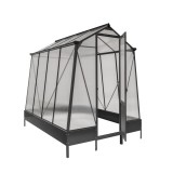 Gewächshaus Gartenhaus Treibhaus Alu - Arum I, anthracit - 2,5x1,9m GRINDI IN THE GARDEN - 10