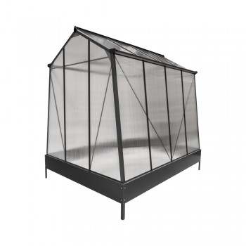 Gewächshaus Gartenhaus Treibhaus Alu - Arum I, anthracit - 2,5x1,9m GRINDI IN THE GARDEN - 11