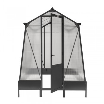 Gewächshaus Gartenhaus Treibhaus Alu - Arum I, anthracit - 2,5x1,9m GRINDI IN THE GARDEN - 13