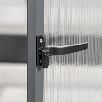 Gewächshaus Gartenhaus Treibhaus Alu - Arum I, anthracit - 2,5x1,9m GRINDI IN THE GARDEN - 3