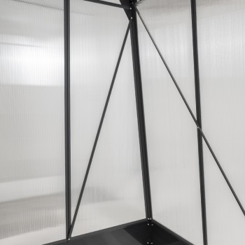 Gewächshaus Gartenhaus Treibhaus Alu - Arum I, anthracit - 2,5x1,9m GRINDI IN THE GARDEN - 4