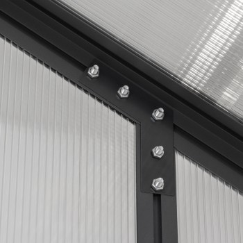 Gewächshaus Gartenhaus Treibhaus Alu - Arum I, anthracit - 2,5x1,9m GRINDI IN THE GARDEN - 15