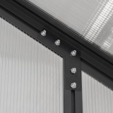 Gewächshaus Gartenhaus Treibhaus Alu - Arum I, anthracit - 2,5x1,9m GRINDI IN THE GARDEN - 15