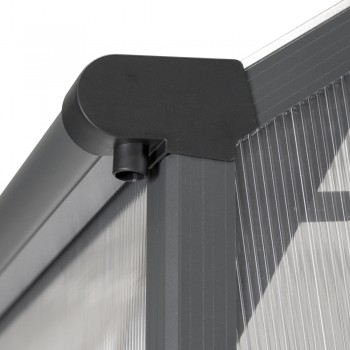 Gewächshaus Gartenhaus Treibhaus Alu - Arum I, anthracit - 2,5x1,9m GRINDI IN THE GARDEN - 6