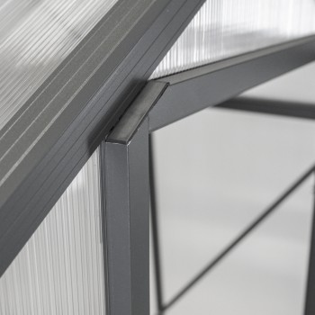 Gewächshaus Gartenhaus Treibhaus Alu - Arum I, anthracit - 2,5x1,9m GRINDI IN THE GARDEN - 18