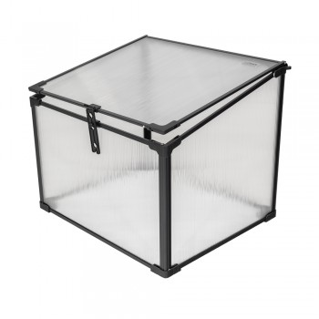 Frühbeet Treibhaus Mini Gewächshaus aus Polycarbonat - 60x51x51 - Magnolia I, schwarz GRINDI IN THE GARDEN - 3