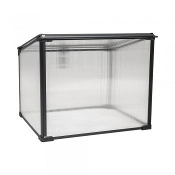 Frühbeet Treibhaus Mini Gewächshaus aus Polycarbonat - 60x51x51 - Magnolia I, schwarz GRINDI IN THE GARDEN - 5