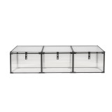 Frühbeet Treibhaus Mini Gewächshaus aus Polycarbonat - 180x51x51 - Magnolia III, schwarz GRINDI IN THE GARDEN - 3