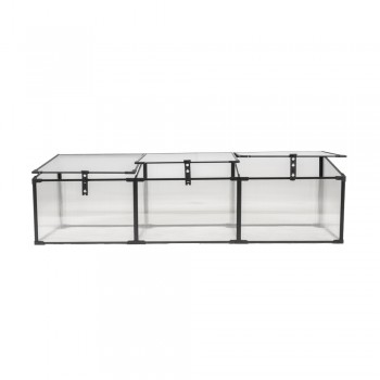 Frühbeet Treibhaus Mini Gewächshaus aus Polycarbonat - 180x51x51 - Magnolia III, schwarz GRINDI IN THE GARDEN - 10