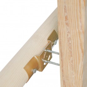 Zaun-Riegelbeschlag zum Rundhölzern - Zink galvanisiert gelb 203x68 DMX - 2