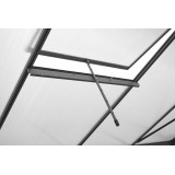 Gewächshaus Gartenhaus Treibhaus Alu Polycarbonat - Lilium II, antracit - 3x2,4m GRINDI IN THE GARDEN - 5