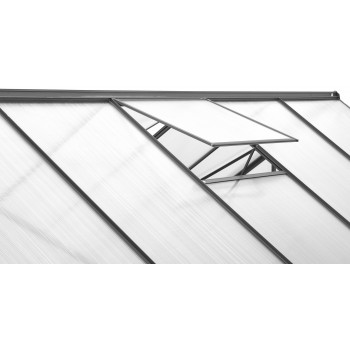 Gewächshaus Gartenhaus Treibhaus Alu Polycarbonat - Lilium II, antracit - 3x2,4m GRINDI IN THE GARDEN - 7