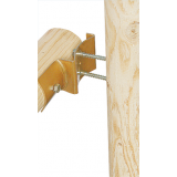 Zaun-Riegelbeschlag zum Rundhölzern - Blech Z275 verzinkt ZN 145x68 DMX - 2