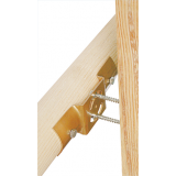 Zaun-Riegelbeschlag zum Rundhölzern - Zink galvanisiert gelb 200x58x2,5 DMX - 2