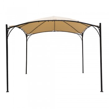 Garten Pergola Pavillon Terrassendach mit Stoffdach - Rinia - beige, 3x3m GRINDI IN THE GARDEN - 10