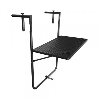 Balkon Klapptisch Hängetisch Klappbarer - SSB 4, Schwarz - 60x60x73 Grindi - 1
