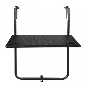 Balkon Klapptisch Hängetisch Klappbarer - SSB 4, Schwarz - 60x60x73 Grindi - 2