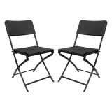 Balkonklappstuhl Klappbarer Gartenstühle - SSC 1, 2 Stück - 58x46x81, schwarz GRINDI IN THE GARDEN - 1