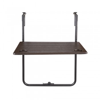 Balkon Klapptisch Hängetisch Klappbarer - SSB 5, braun - 60x60x73 Grindi - 2
