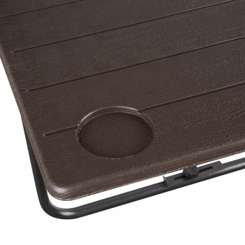 Balkon Klapptisch Hängetisch Klappbarer - SSB 5, braun - 60x60x73 Grindi - 4