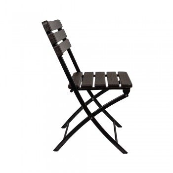 Balkonklappstuhl Klappbarer Gartenstühle - SSC 2, 2 Stück - 58x46x81, braun GRINDI IN THE GARDEN - 3