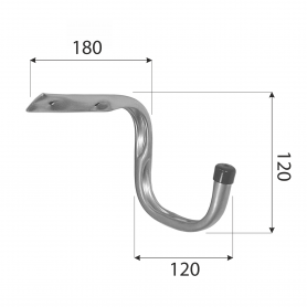 Fahrradhalter, Wandhaken, Gerätehaken, Wandhalter - HR 120x120 Velano - 4