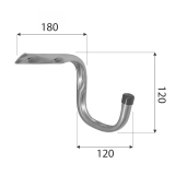 Fahrradhalter, Wandhaken, Gerätehaken, Wandhalter - HR 120x120 Velano - 4
