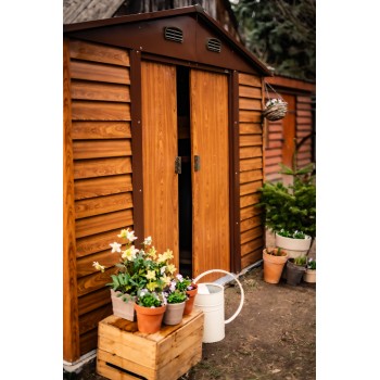 Gerätehaus Geräteschuppen Gartenhaus aus Metall - Arbor V - 366x321x220 Grindi - 3